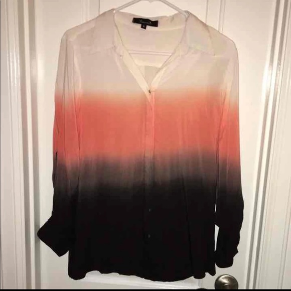 Tops - Ombré Button Down Shirt